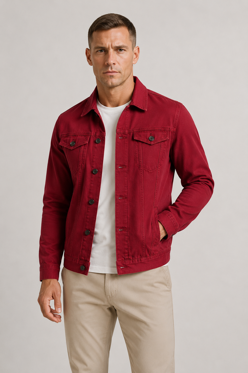 Beckett | Men's Classic Button-Front Denim Jacket source image 7