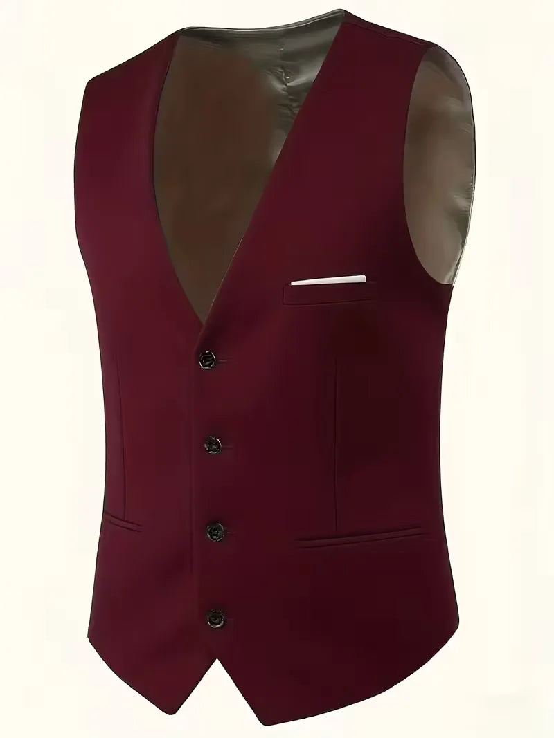 Men's Three Piece Suit Woven Fabric Peak Lapel Tailored Fit Formal