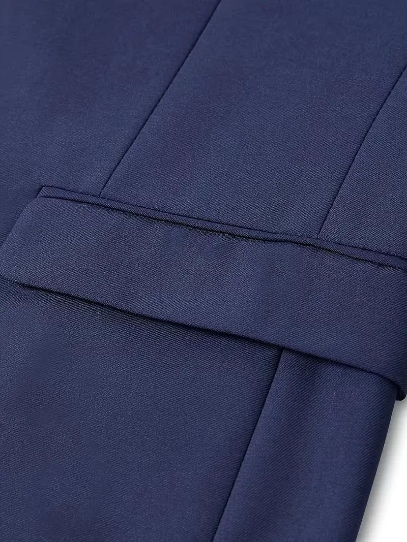 Men's Three Piece Suit Woven Fabric Peak Lapel Tailored Fit Formal