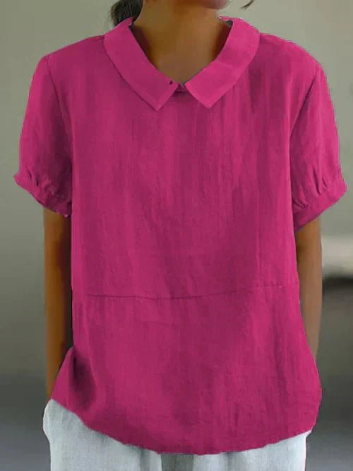 Blouse Women's Woven Fabric Peter Pan Collar