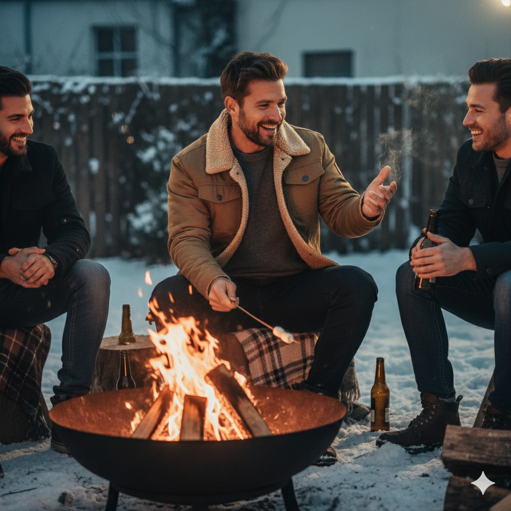 Armand / Men’s Sherpa-Lined Cotton-Blend Winter Jacket