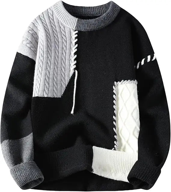 Pullover Sweater in Acrylic with Crew Neck