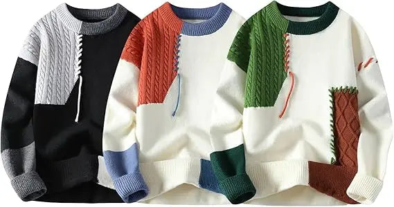 Pullover Sweater in Acrylic with Crew Neck