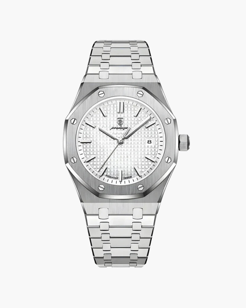 Stainless Steel Watch Date Display