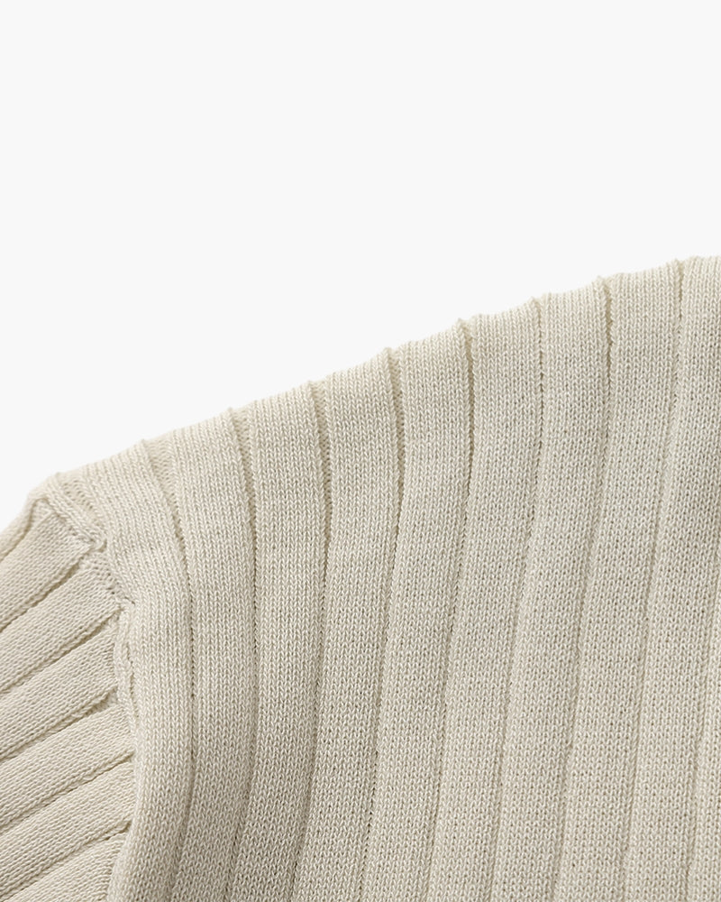 Alaric / Men’s Ribbed Knit Polo Shirt