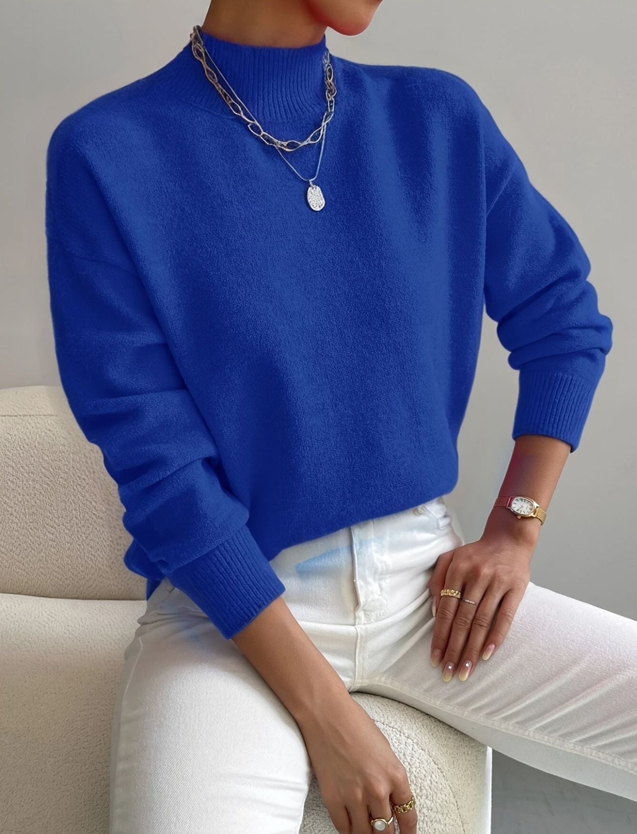 Émilie / Women’s High-Neck Knitted Sweater