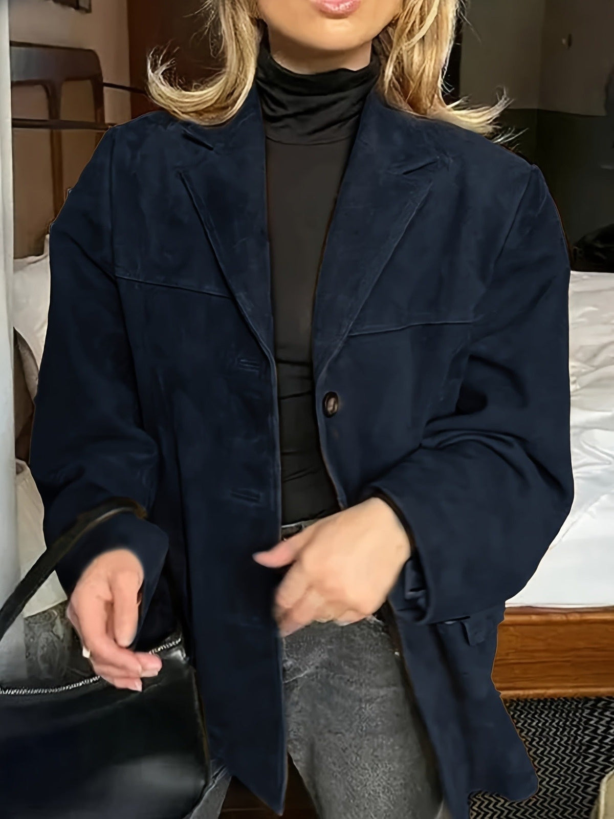 Audrey | Women's Revere-Collar Button Jacket
