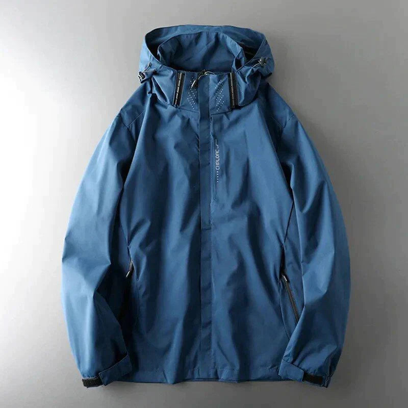 Men's Raincoat Nylon Waterproof Hooded