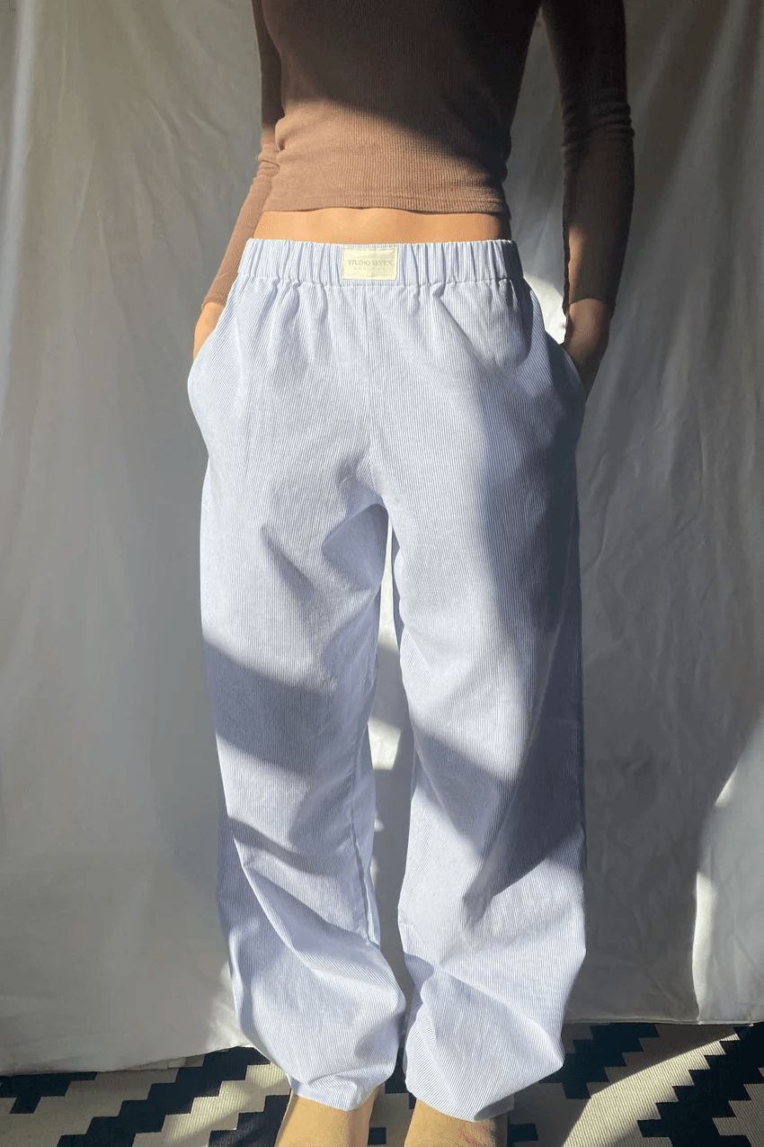 Women's Lounge Pants Cotton Blend Elastic Waist Relaxed