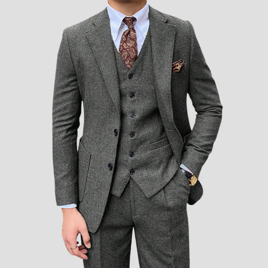 Corbin | Men's Slim-Fit Three-Piece Suit with Waistcoat