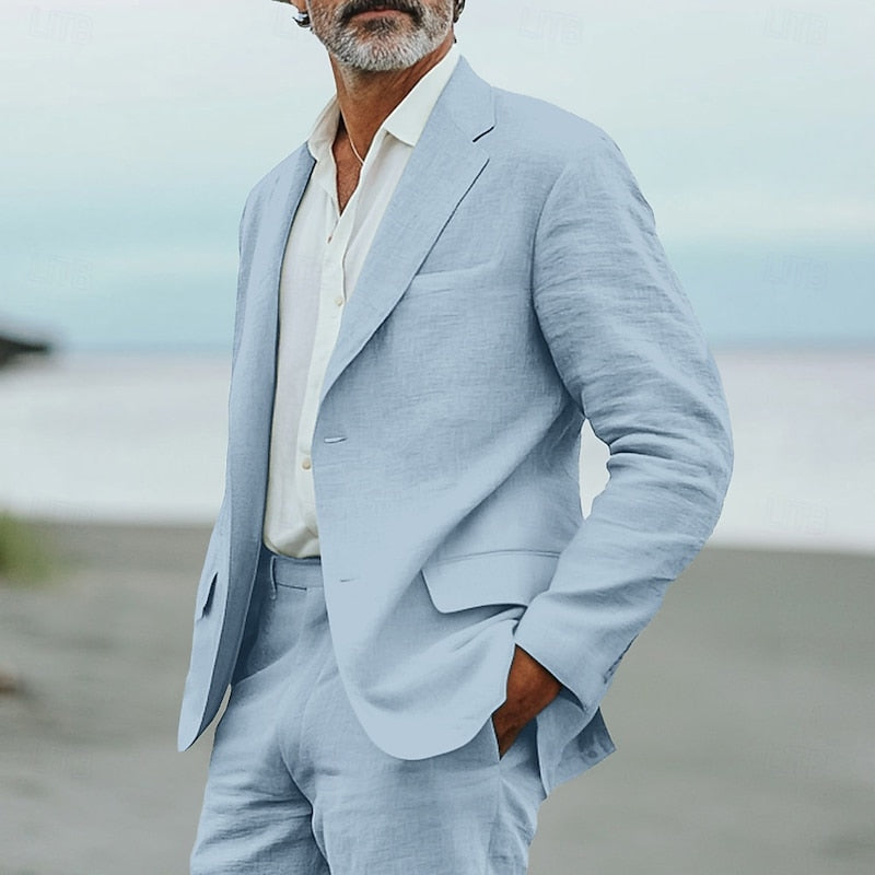 Suit Men's Woven Fabric Two Piece Design