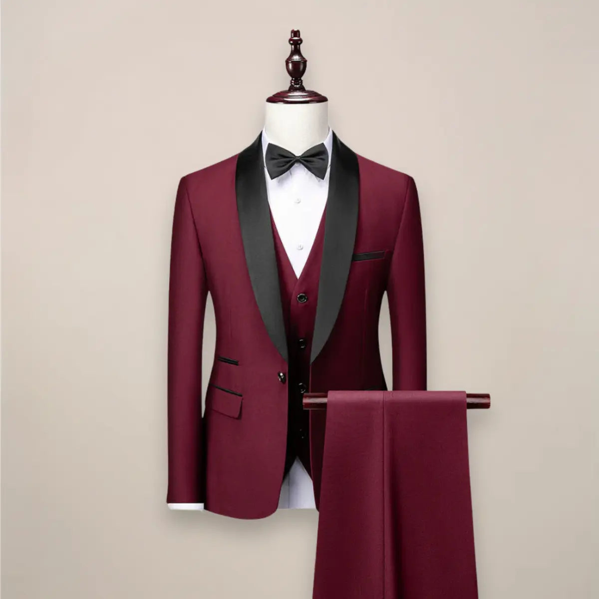 Reginald | Men's Slim-Fit Three-Piece Tuxedo Suit for Formal Events - original photo 2
