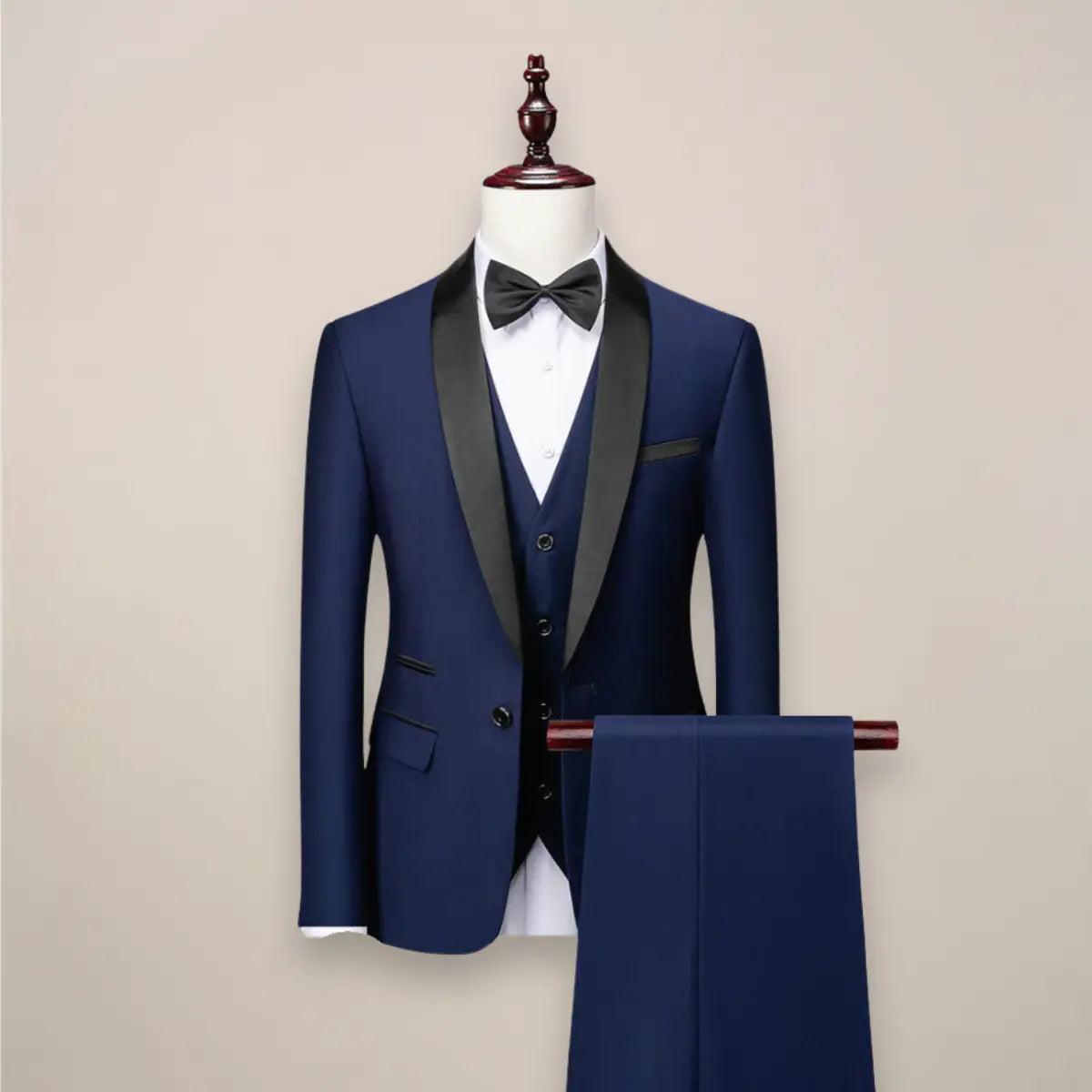 Reginald | Men's Slim-Fit Three-Piece Tuxedo Suit for Formal Events - original photo 3