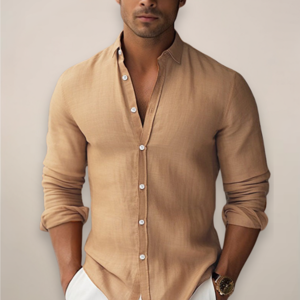 Short Sleeve Linen Blend Summer Shirt Men Button Up Relaxed Fit Casual