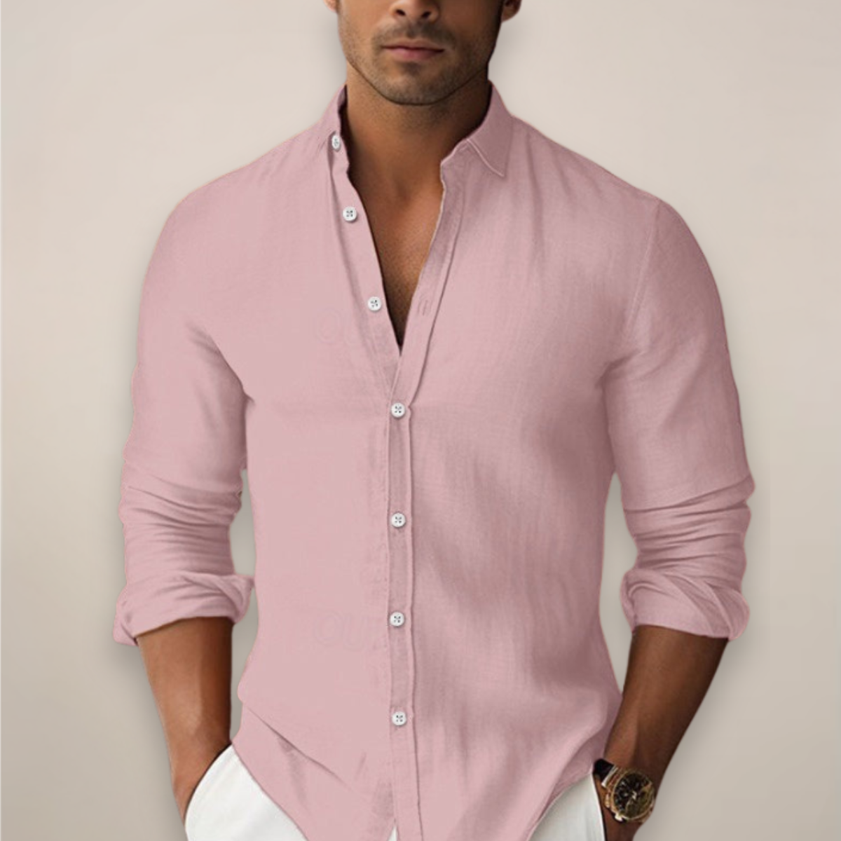 Short Sleeve Linen Blend Summer Shirt Men Button Up Relaxed Fit Casual