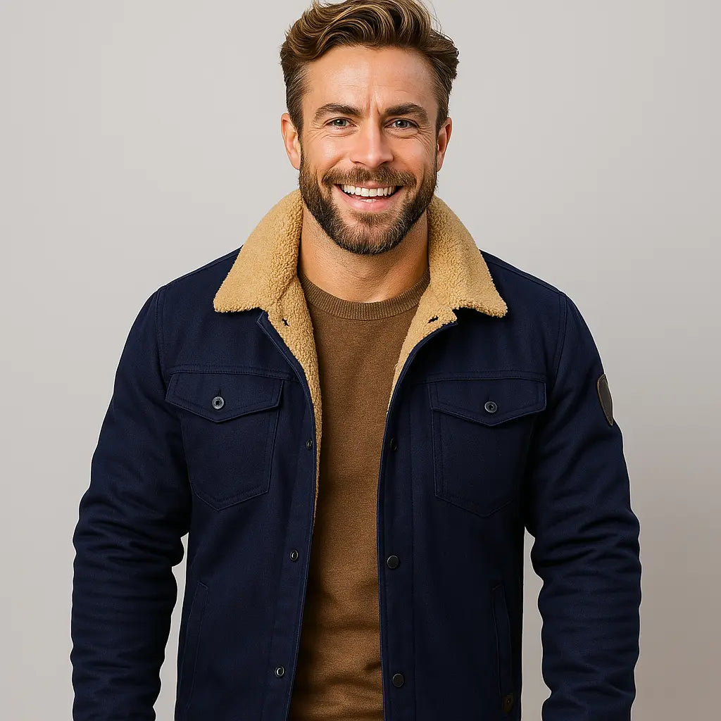 Alden | Men's Shearling-Collar Lined Winter Jacket