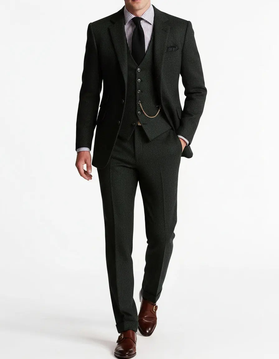 Ambrose | Men's Classic Tweed Three-Piece Tailored Suit