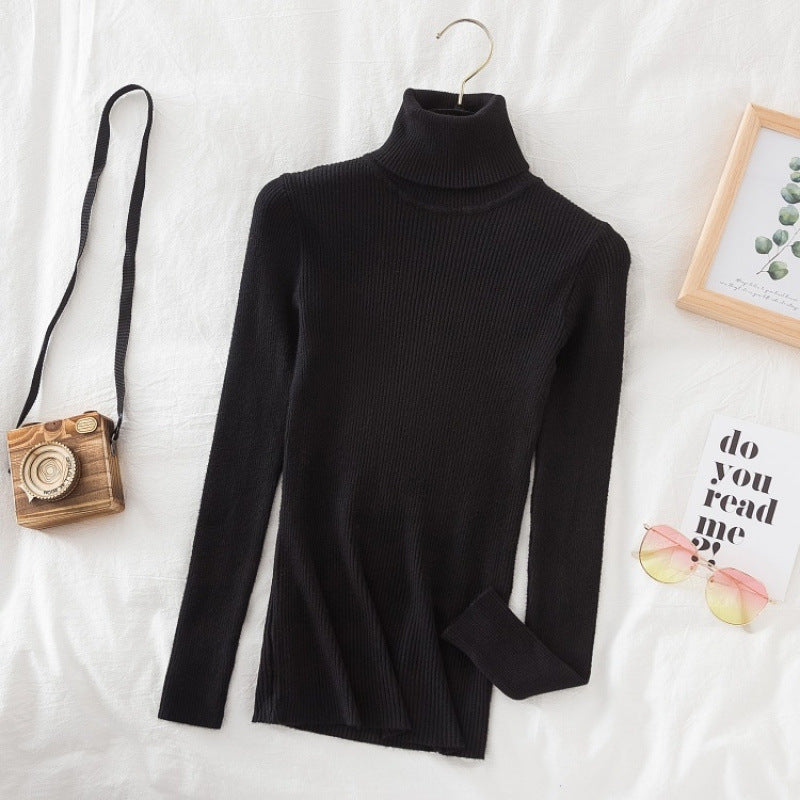 Women's Turtleneck Sweater Slim Fit Long Sleeve