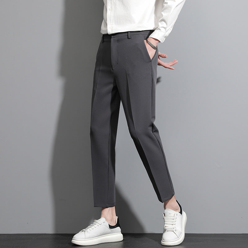 Valmont / Men's Slim Fit Cropped Tailored Trousers