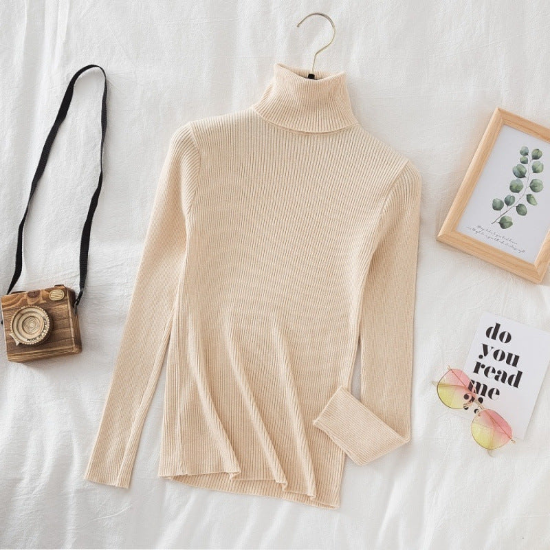 Women's Turtleneck Sweater Slim Fit Long Sleeve