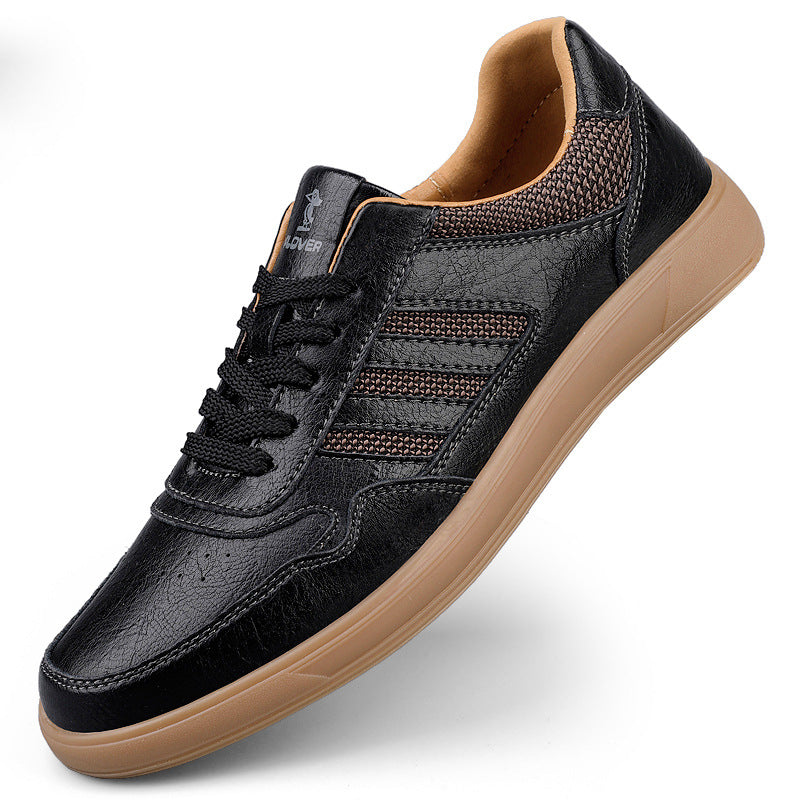 Men's Nubuck Leather Sneakers Low Top Lace Up