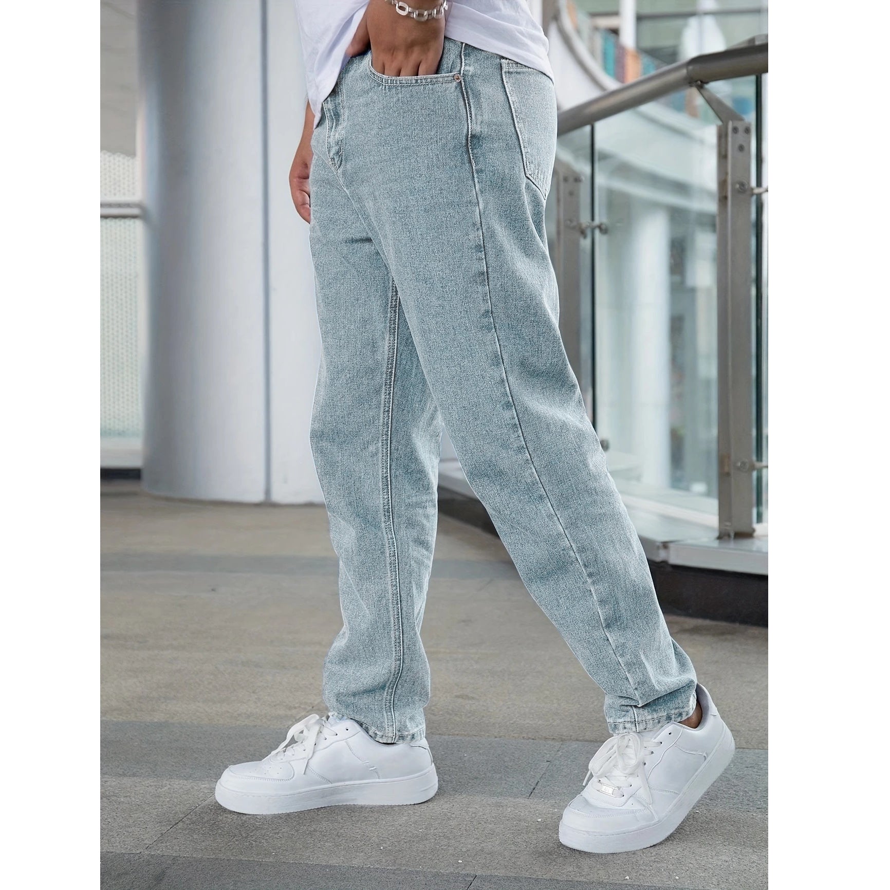 Auden / Relaxed Straight-Leg Denim Pants