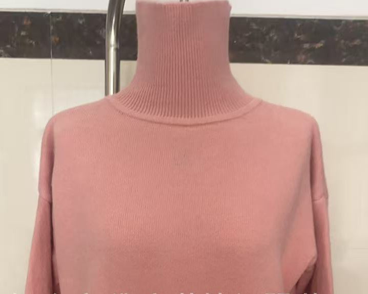 Iliana / Relaxed Knit Turtleneck Sweater High-Neck Pullover