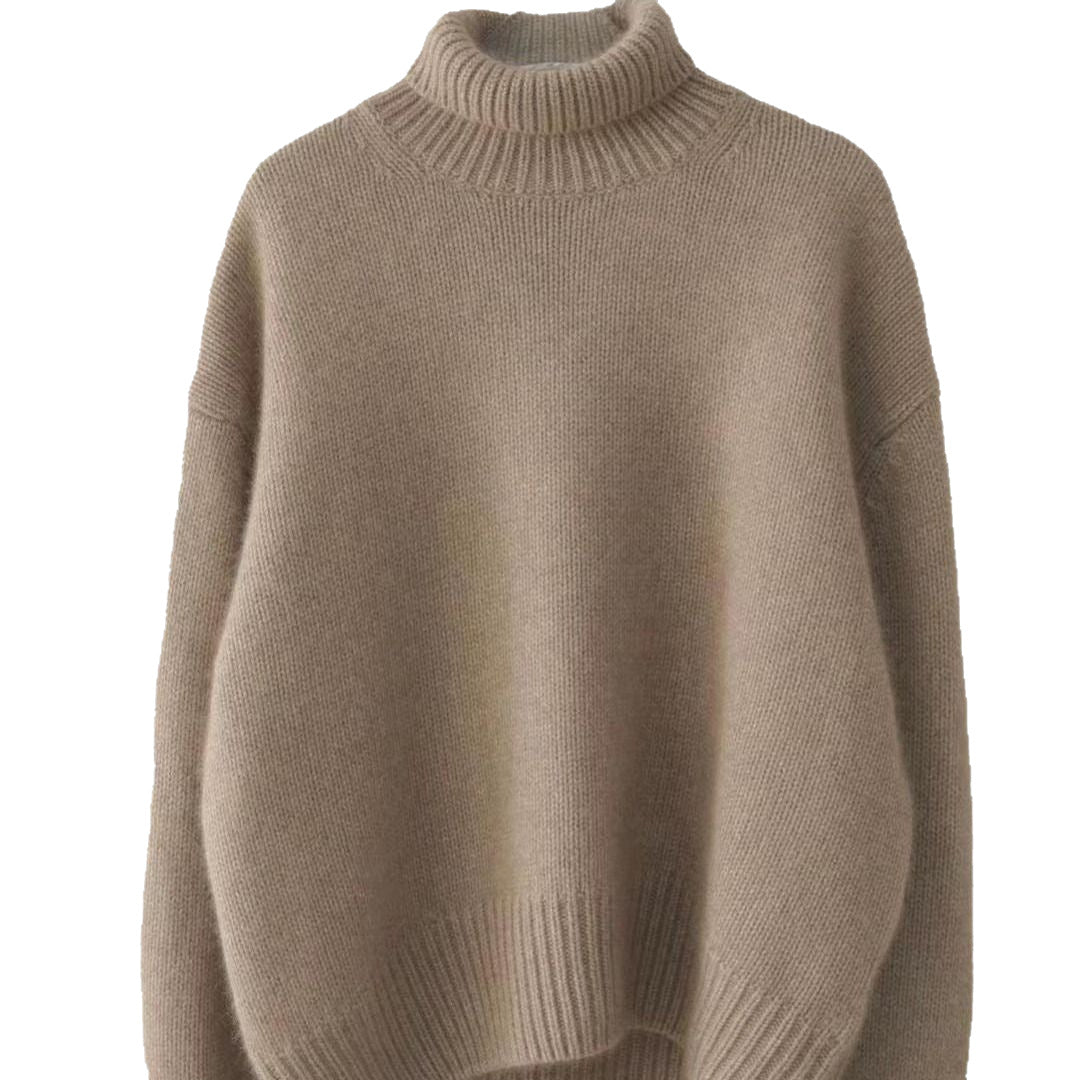 Iliana / Relaxed Knit Turtleneck Sweater High-Neck Pullover