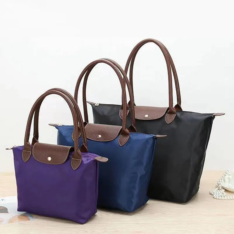 Women's Shoulder Bag Nylon Structured Tote Handles