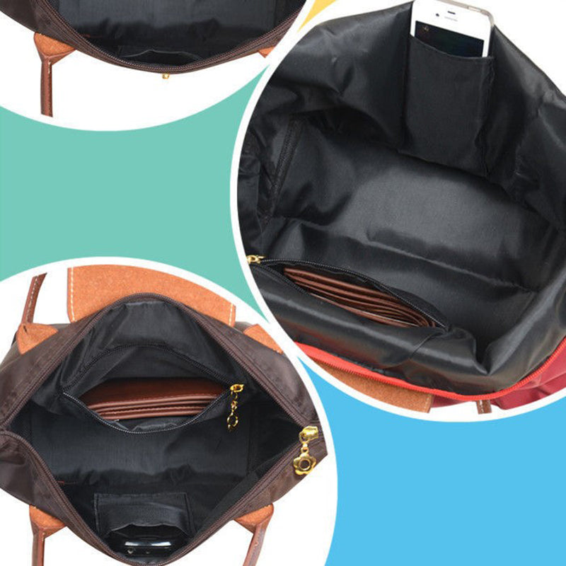 Women's Shoulder Bag Nylon Structured Tote Handles