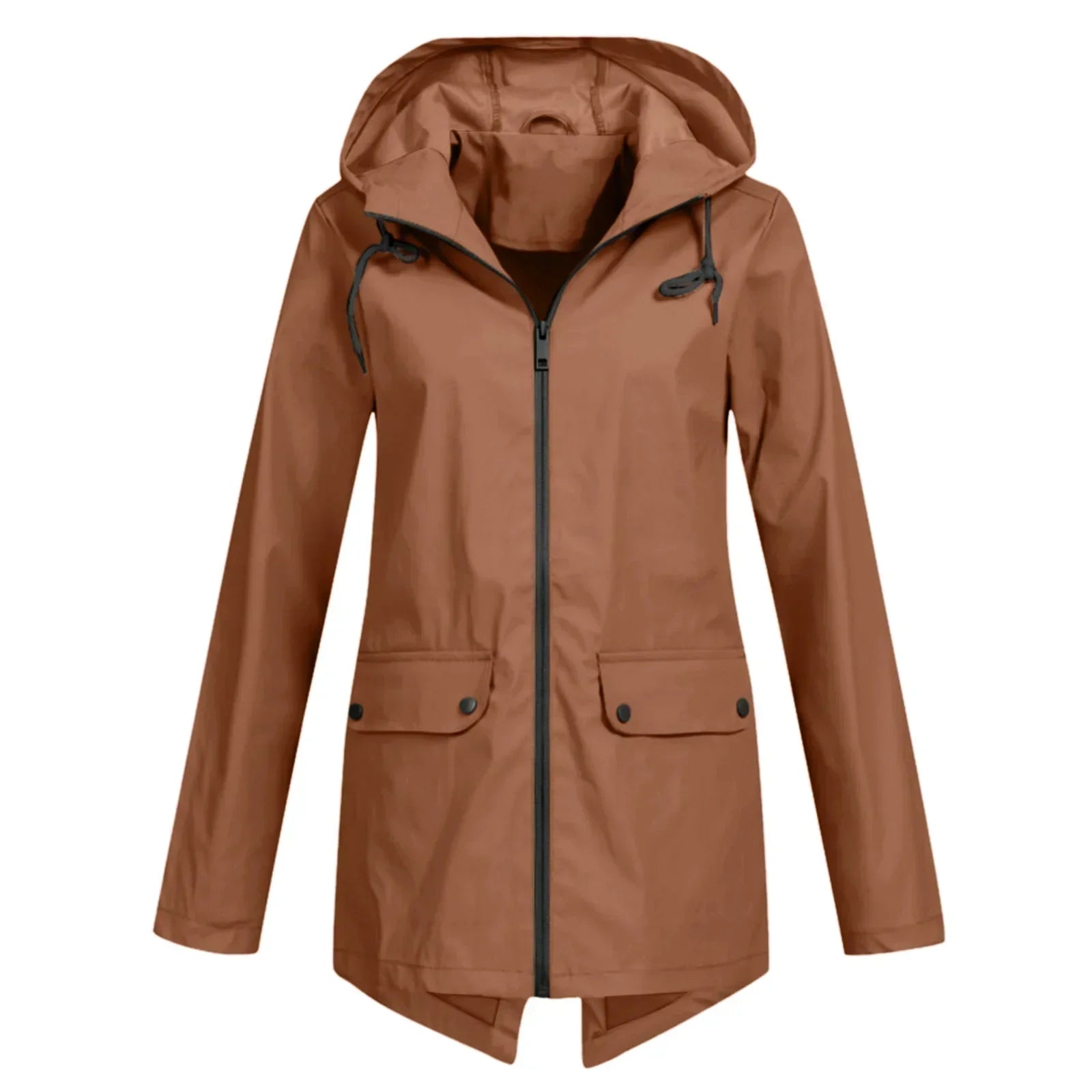 Women's Waterproof Hooded Raincoat, Windproof Lightweight Outdoor Jacket