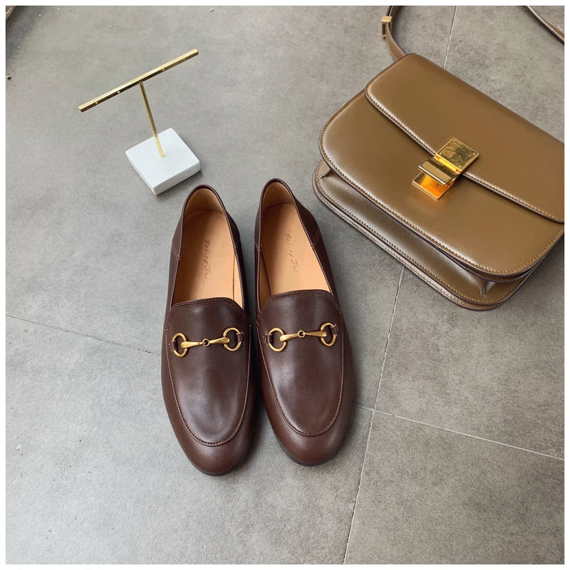 Lucien / Faux Leather Horsebit Loafers