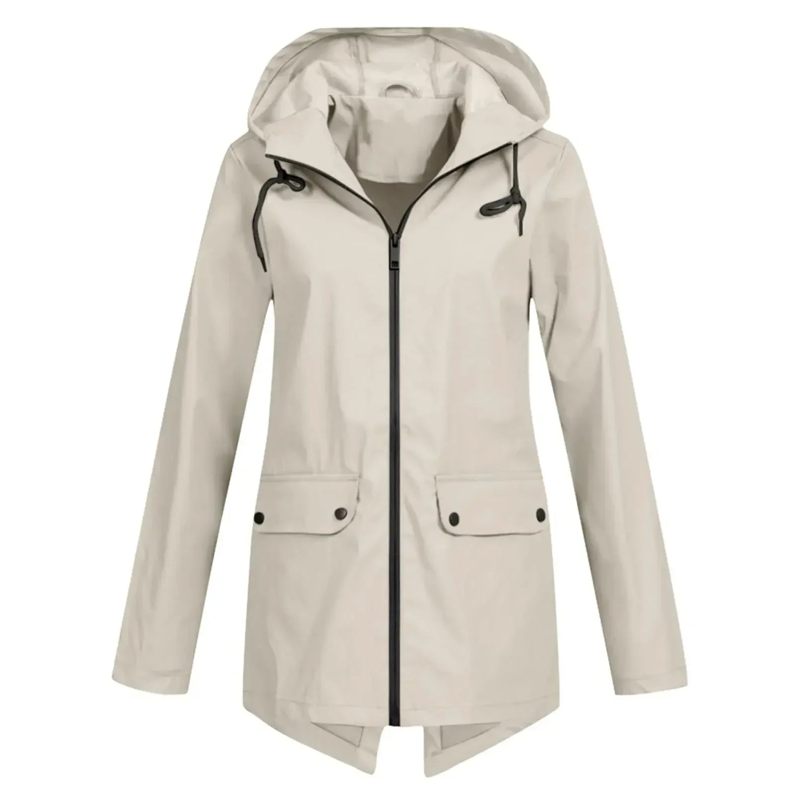Women's Waterproof Hooded Raincoat, Windproof Lightweight Outdoor Jacket