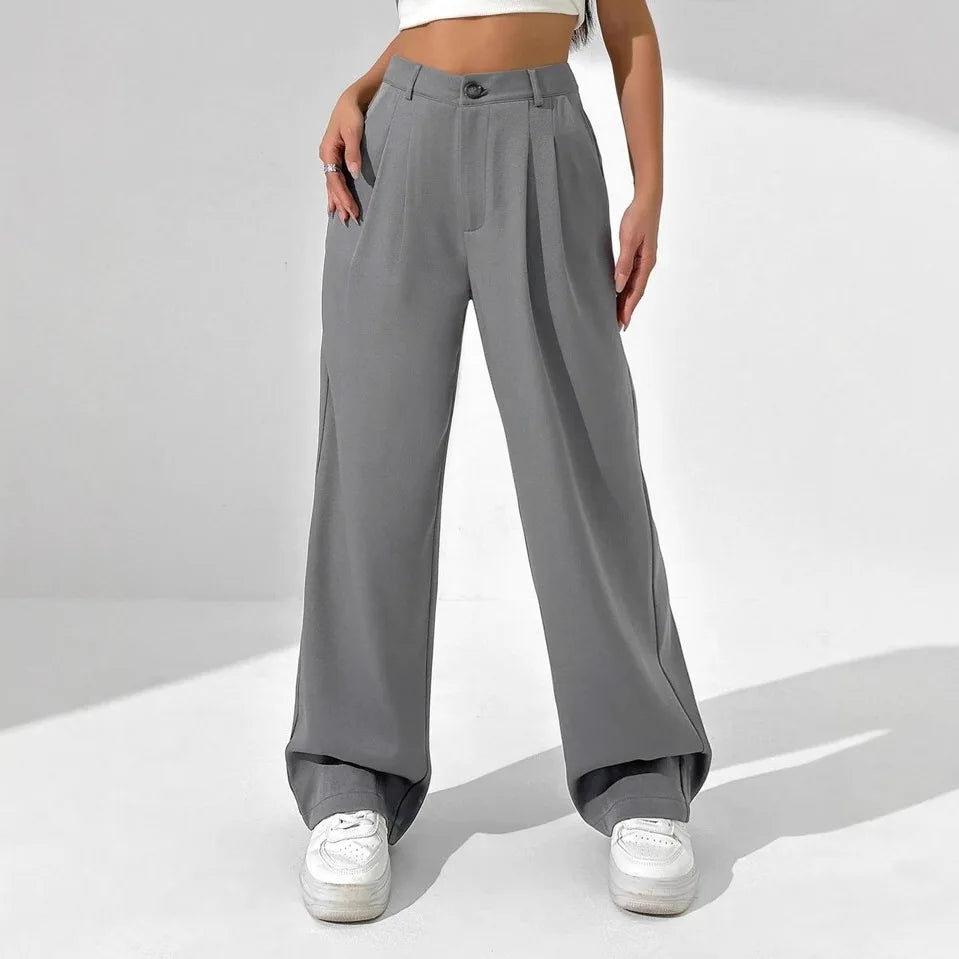 Éloise / Women’s High-Waist Wide-Leg Pleated Trousers