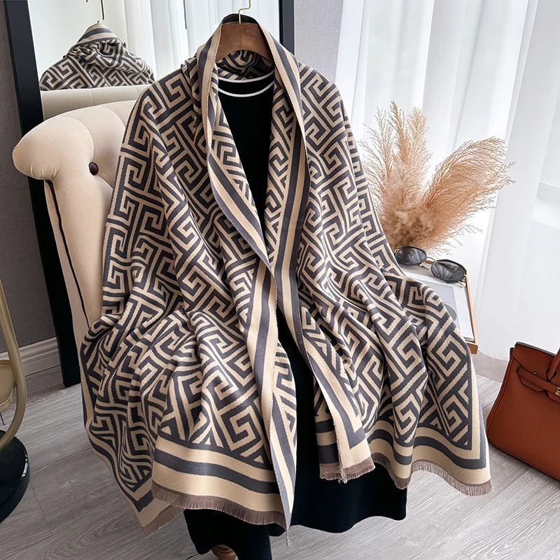 Hijab Scarf with Geometric Pattern