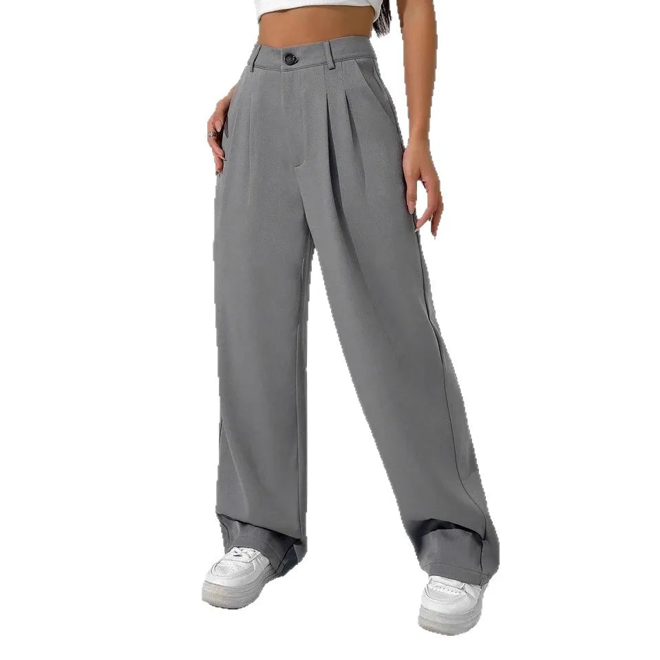 Éloise / Women’s High-Waist Wide-Leg Pleated Trousers