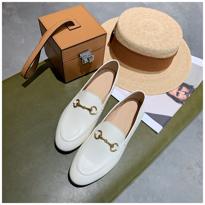 Lucien / Faux Leather Horsebit Loafers