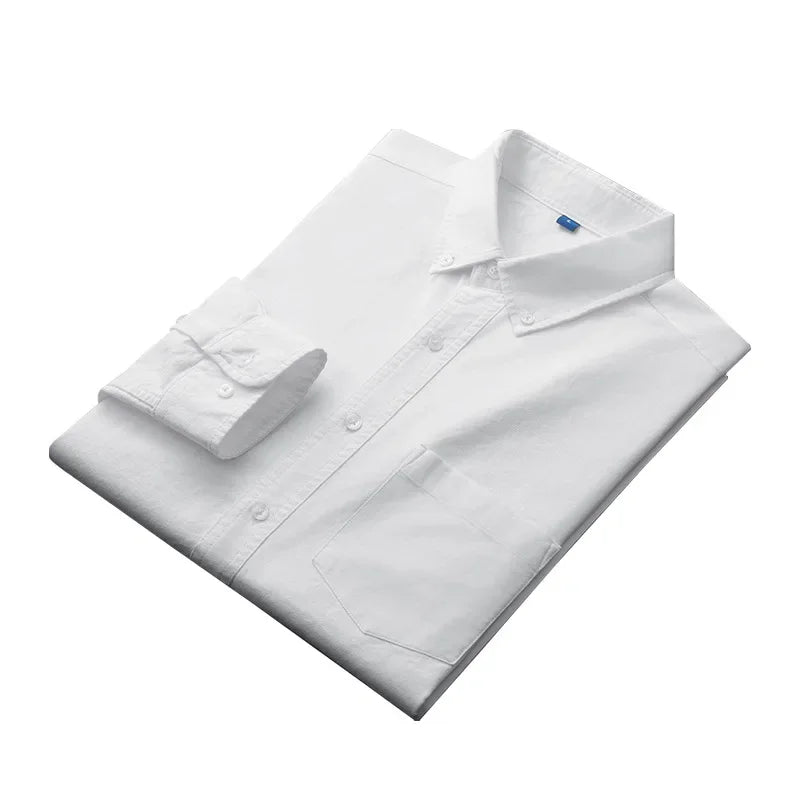 Noir / Men’s Navy Mandarin Collar Shirt