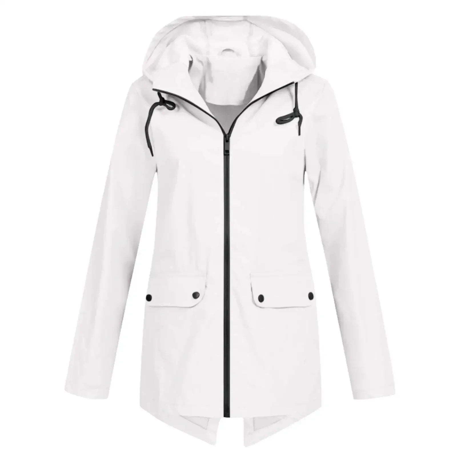 Women's Waterproof Hooded Raincoat, Windproof Lightweight Outdoor Jacket