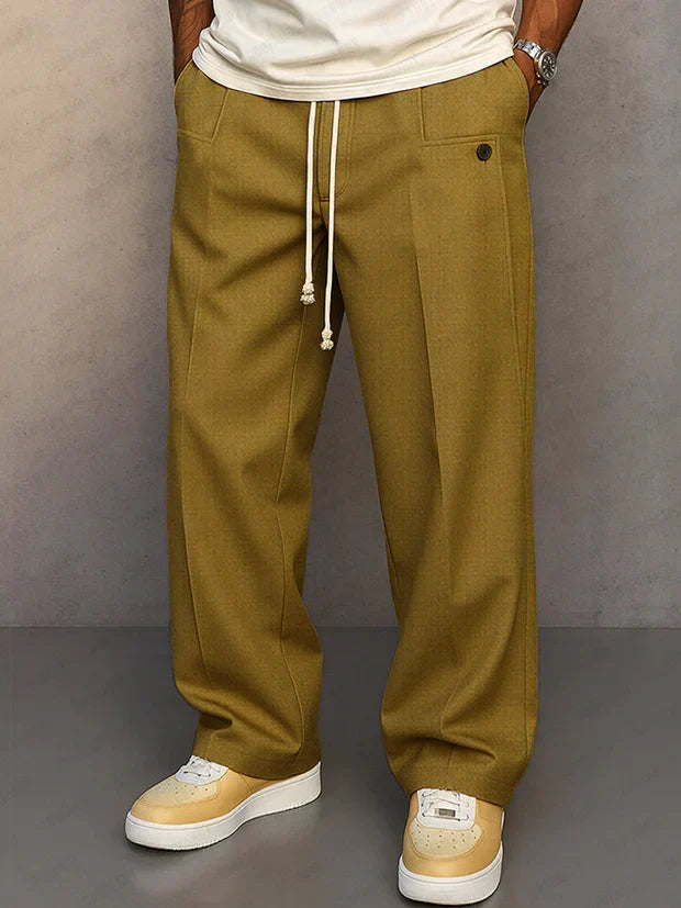 Wallace | Men's Adjustable Drawstring Trousers with Front Crease – product image 2