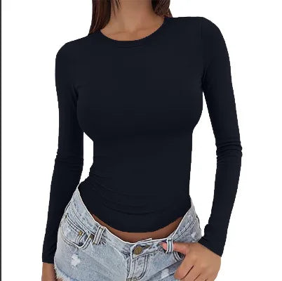 linea/ Women’s Slim Long-Sleeve O-Neck Top
