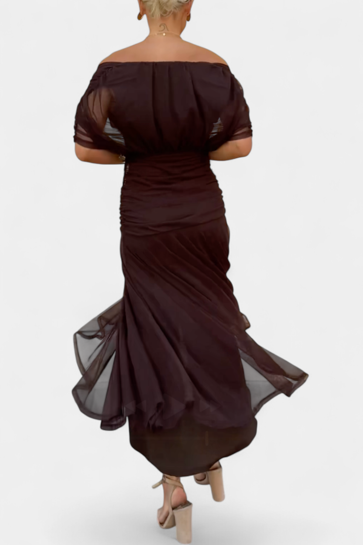 Floral Maxi Dress Women Soft Breathable Blend V Neck Flowing Fit
