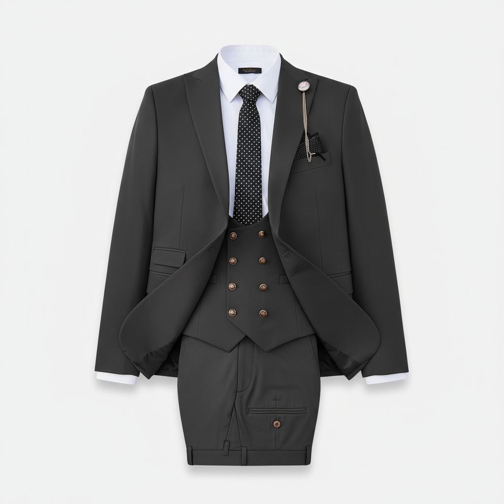 Business Suit Single-Breasted with Notched Lapel