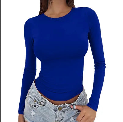 linea/ Women’s Slim Long-Sleeve O-Neck Top