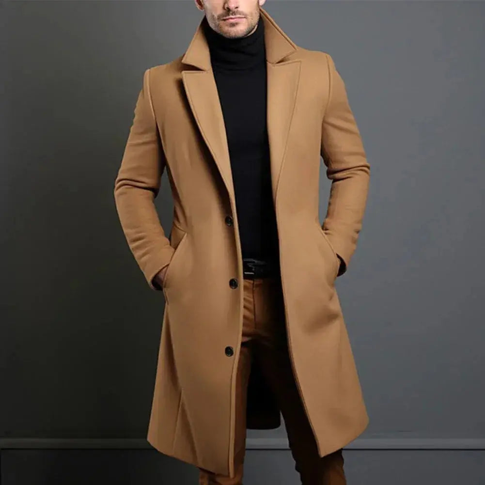 Benedict | Men's Full-Length Tailored Winter Overcoat source image 1