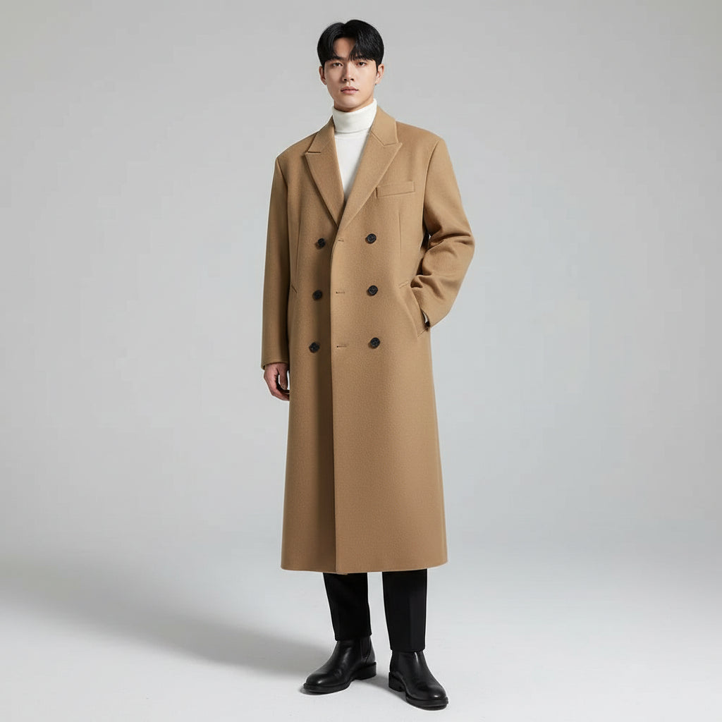 Ronan / Men’s Mid-Length Wool-Blend Overcoat