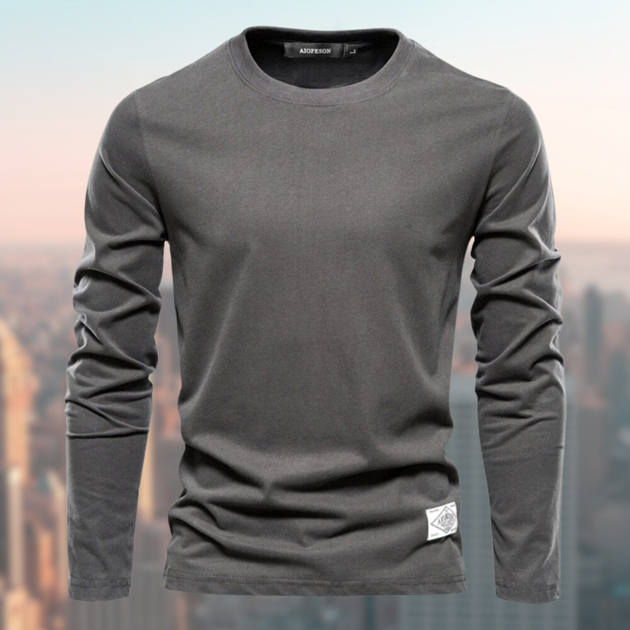 Men's Long Sleeve Crew Neck Sweatshirt, Soft Regular Fit Basic Top