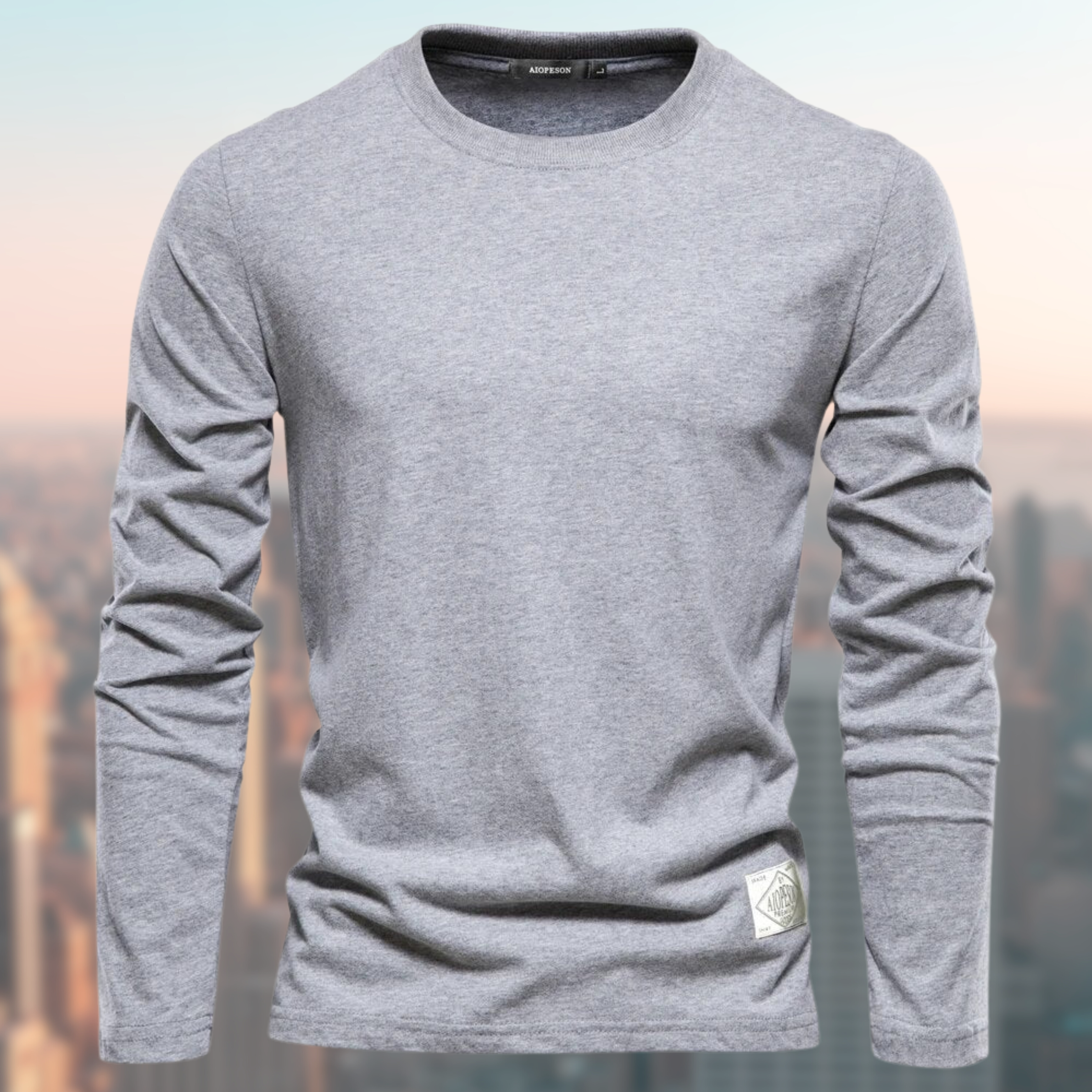 Men's Long Sleeve Crew Neck Sweatshirt, Soft Regular Fit Basic Top