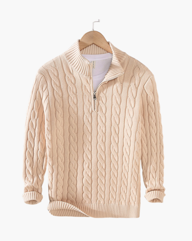 Verbier / Men’s Cable Knit Half-Zip Sweater