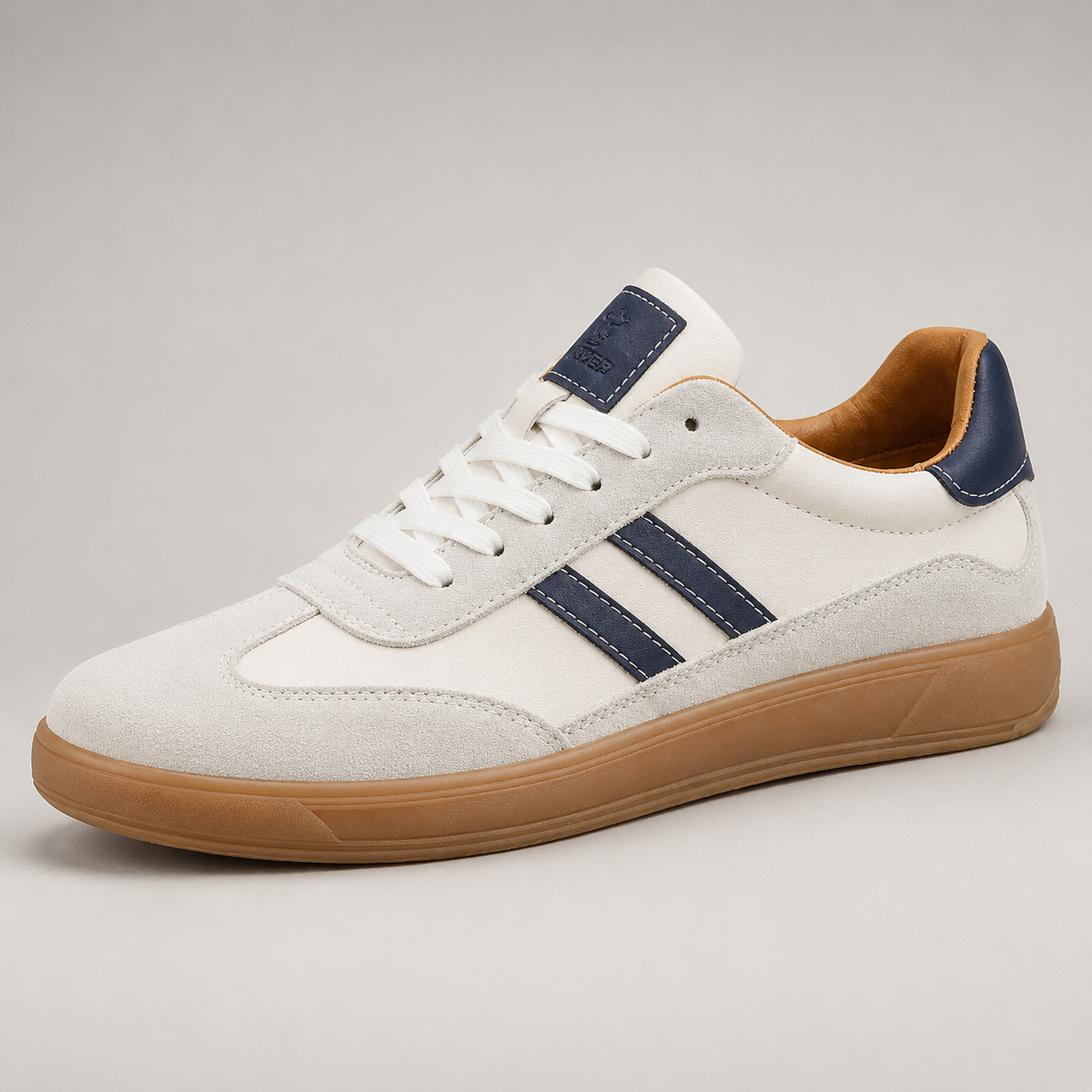 Men's Nubuck Leather Sneakers Low Top Lace Up